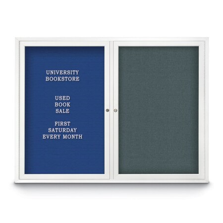 United Visual Products Corkboard, 96"x48", Buff/Satin UV435H-SATIN-BUFF